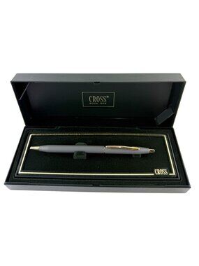 Cross Classic Century Ballpoint Pen (Gray & Gold) w/Box-No Monogram